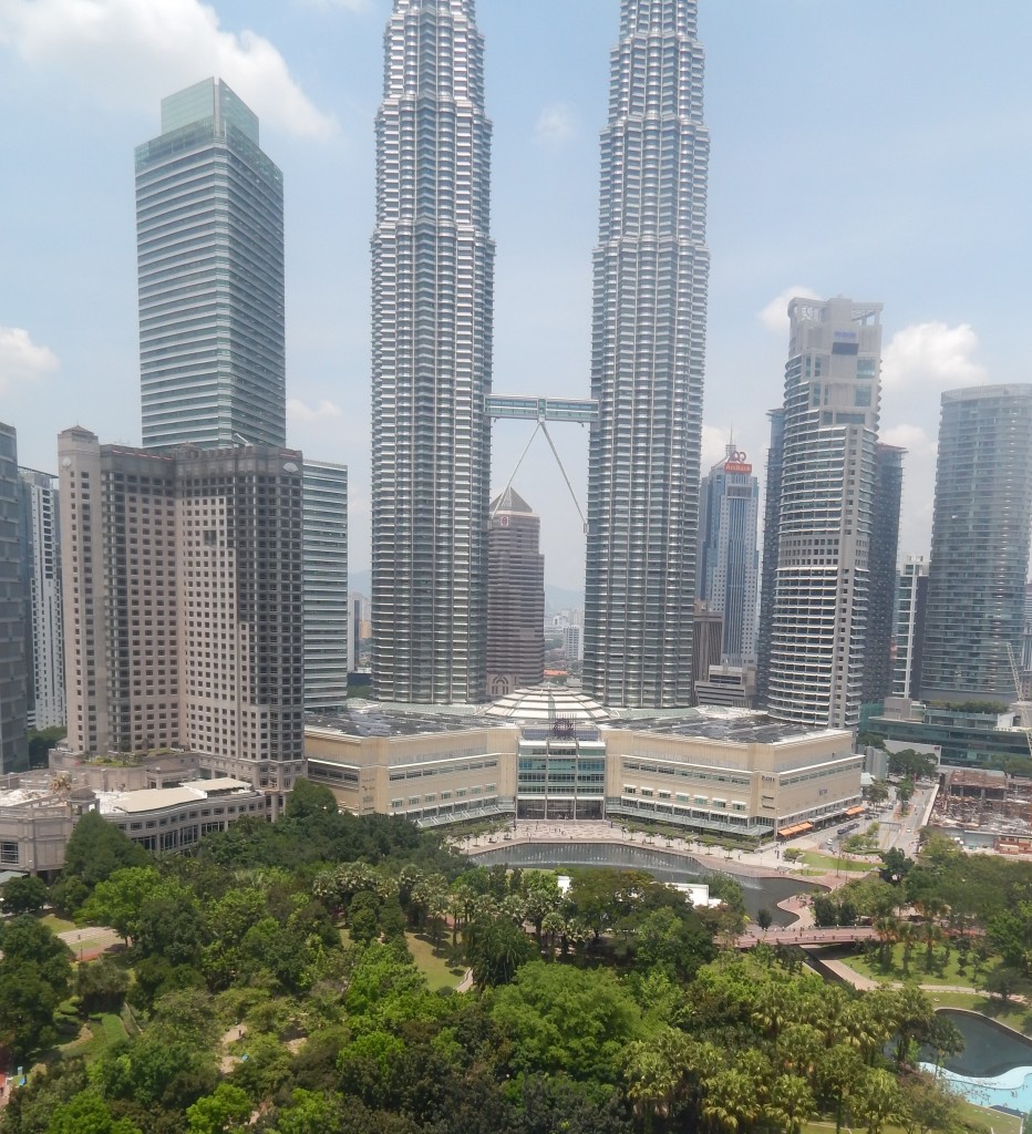 KLCC park with the twin towers behind